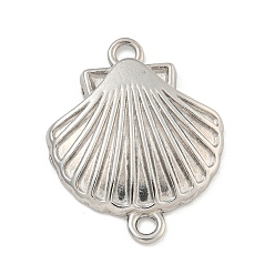 Нержавеющая Сталь Цвет Устойчивые к потускнению 304 подвески-соединители из нержавеющей стали, формы раковины, цвет нержавеющей стали, 27x21.5x3.5 мм, отверстие : 2 мм