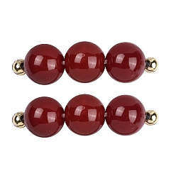 Red Normal Glass Strand Beads, Red, 6mm, Hole: 0.5mm, about 68pcs/strand, 16''(40.64cm)