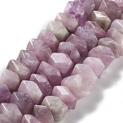 Kunzite Natural Kunzite Beads Strands, Nuggets, Faceted, 6~8x10.5~14x8~9.5mm, Hole: 1.2mm, about 57~61pcs/strand, 15.16''~15.39''(38.5~39.1cm)