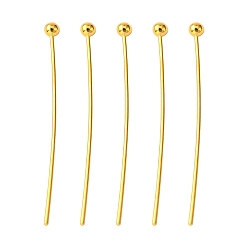 Золотой Контакты латунь шаровой головкой, без кадмия и без свинца, золотые, 25x0.5 мм, 24 датчик, Руководитель: 2 mm, Около 781 шт / 50 г