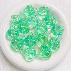 Spring Green Transparent Acrylic Bead, Hot Air Balloon, Spring Green, 30x25mm, Hole: 4mm
