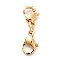 Golden 304 Stainless Steel Double Lobster Claw Clasps, Golden, 20mm