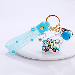 25.Flower-Multicolor Cute Cartoon 5-Star Oil Keychain Candy Ocean Keyring Creative Flower Camera Pendant