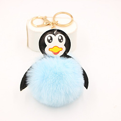Light blue Adorable Penguin Plush Keychain for Women's Car Keys and Bags