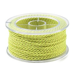 Зелено-Желтый 20м нейлоновый витой круглый шнур, для изготовления лямок для сумок, зеленый желтый, 2 мм, около 21.87 ярдов (20 м) / рулон