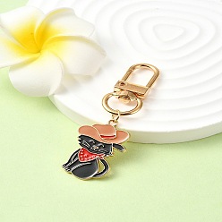 Cat Shape Ковбойская тема, подвеска из сплава с эмалью, украшения, с поворотными застежками сплава, форма кошки, 6.2 см