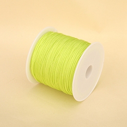 Green Yellow 50M Nylon Thread, Chinese Knot Cord, for Jewelry Making, Green Yellow, 0.8mm, about 54.68 Yards(50m)/Roll