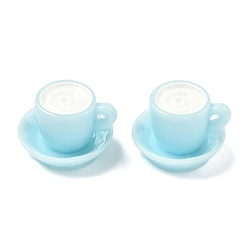 Светло-голубой Непрозрачные кабошоны из смолы, имитация еды, пить, светло-голубой, 13.5x20.5x19.5 мм