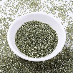 (DB2163) Окрашенная Ива Дуракоат с Серебряной Подкладкой Бусины miyuki delica, цилиндр, японский бисер, 11/0, (db 2163) окрашенная в серебристый цвет ива, 1.3x1.6 мм, отверстие : 0.8 мм, Около 2000 шт / 10 г