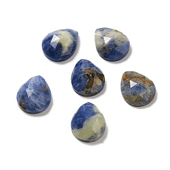 Содалитовое Натуральный содалита кабошоны, слеза, граненые, 10x8x3.5 мм