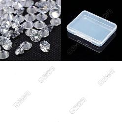 Clair 500 Cabochons en zircone cubique de qualité AAA en forme de diamant, facette, clair, 1mm