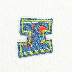 Letter I Computerized Embroidery Cloth Iron on/Sew on Patches, Costume Accessories, Appliques, Letter.I, 39x34mm