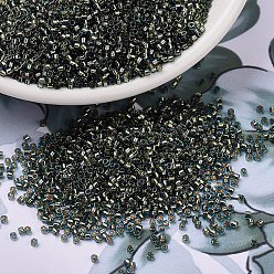 (DB2523) Светло-синий  с Подкладкой из 24к Золота Бусины miyuki delica, цилиндр, японский бисер, 11/0, (дБ 2523) 24 кт, золото выложено голубой, 1.3x1.6 мм, отверстие : 0.8 мм, Около 2000 шт / 10 г