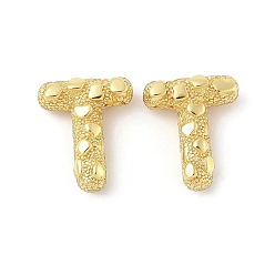 Letter T Латунные подвески, письмо амулеты, стойки покрытие, долговечный, без кадмия и без свинца, золотые, Письмо T, 19~20x11~19x6.5~7 мм, отверстие : 3~4x2.5 мм