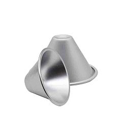 Серебро Алюминиевые конусообразные формы для выпечки, быстросъемная форма для запекания, серебряные, 110x62 мм