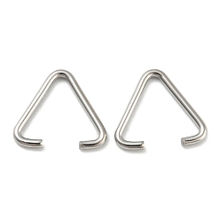 Stainless Steel Color 304 Stainless Steel Pinch Bails, Triangle Rings, Stainless Steel Color, 11.5x13x1mm, Inner diameter: 8.5x9.5mm