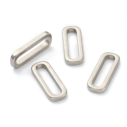 Stainless Steel Color Non-Tarnish 304 Stainless Steel Quick Link Connectors, Rectangle Oval, Stainless Steel Color, 17x6.5x2mm, Inner Diameter: 14.5x3mm