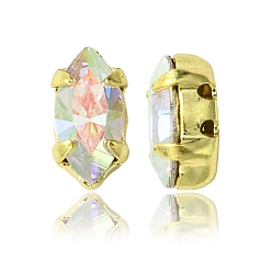 00030 200 Crystal AB Пришивные чашки preciosa® maxima crystal, многожильных ссылки, чешский хрусталь, с настройками латуни, 719 39 046 наветт, золотые, 00030 200 кристалл аб, 8x4 мм