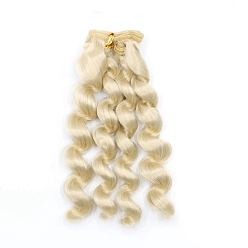 Antique White High Temperature Fiber Long Wavy Doll Wig Hair, for DIY Girl BJD Makings Accessories, Antique White, 150~1000mm
