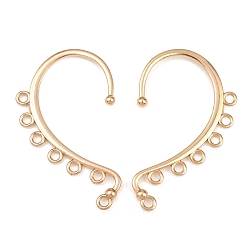 Light Gold Ушные манжеты из сплава, серьги-альпинисты с оберткой вокруг выводов, с горизонтальными петлями, долговечный, золотой свет, 58x34 мм