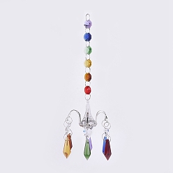 Colorful Crystal Ceiling Chandelier Ceiling Chandelier Ball Prisms Suncatcher Hanging Ornament, Chakra Crystals Rainbow Maker, for Home, Garden  Decoration, Colorful, 240mm