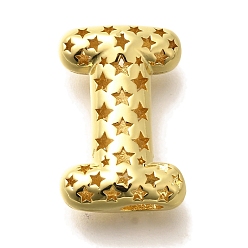 Letter I Полые медные подвески, стойки покрытие, долговечный, без кадмия и без свинца, письмо амулеты, Буква "i", 22x14.5x7.5 мм, отверстие : 4.7x3 мм