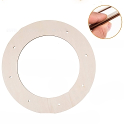 Светло-коричневый Рамки для венков для поделок, деревянные кольца для цветочных композиций, загар, 300x2.5 мм, внутренний диаметр: 200 мм