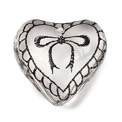 Черный Печатные акриловые подвески, аэрозольной краской, сердце, чёрные, 32x33.5x11.5 мм, отверстие : 2 мм