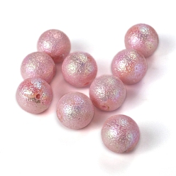 Pale Violet Red Opaque Frosted Acrylic Beads, Round, Pale Violet Red, 16mm, Hole: 2.2mm