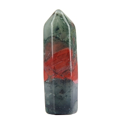 Bloodstone Natural Bloodstone Display Decorations, Home Decorations, Hexagonal Prism, 50x17mm