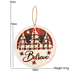 Red background letter Christmas tree B style Christmas Wooden Door Pendant Interior Decoration Party Decoration Christmas Decoration Wooden Pendant