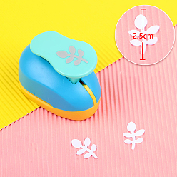 Leaf Plastic Paper Craft Hole Punches, Paper Puncher for DIY Paper Cutter Crafts & Scrapbooking, Random Color, Leaf Pattern, 70x40x60mm