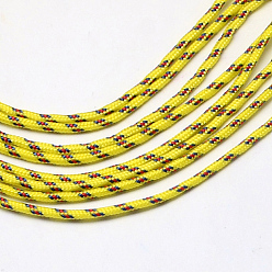 Yellow Polyester & Spandex Cord Ropes, 1 Inner Core, Yellow, 2mm, about 109.36 yards(100m)/bundle