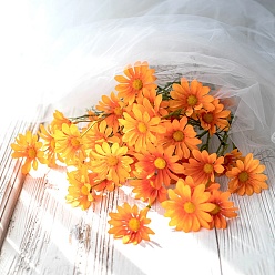 Orange Handmade Plastic Artificial Flower, For DIY Wedding Bouquet, Party Home Decoration, Orange, 530mm