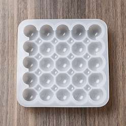 Square Silicone Bubble Effect Cup Mat Molds, Resin Casting Molds, for UV Resin & Epoxy Resin Jewelry Craft Making, Square Pattern, 112x112x15mm, Inner Diameter: 97x97x14mm