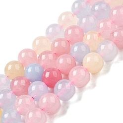 (52) Непрозрачная лаванда Окрашенные натуральные малайзийские нефритовые бусинки, круглые, разноцветные, 8 мм, отверстие : 1.2 мм, около 23 шт / нитка, 7.28 дюйм (18.5 см)