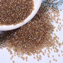 (DB1241) Прозрачные Ноготки AB Бусины miyuki delica, цилиндр, японский бисер, 11/0, (дБ 1241) прозрачный календулы ab, 1.3x1.6 мм, отверстие : 0.8 мм, Около 2000 шт / 10 г