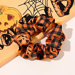 Corail Élastiques à cheveux en tissu sur le thème d'Halloween, chouchous/élastiques à cheveux chouchous pour filles ou femmes, corail, 120mm