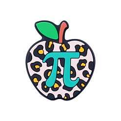 Apple Butterfly Shape Food Grade Eco-Friendly Silicone Focal Beads, Apple, 30x24mm