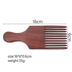 Saddle Brown Wood Comb, for Comb Tapestry Weaving, Saddle Brown, 150x60x6mm