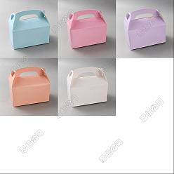 (52) Непрозрачная лаванда 30шт. 5цвета, складная прямоугольная бумажная коробка для хранения кексов в подарочной упаковке, разноцветные, 160x90x150 мм, 6 шт / цвет