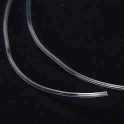Прозрачный Корейская эластичная эластичная нить с круглыми кристаллами, для браслетов изготовление ювелирных изделий из драгоценных камней ремесло из бисера, прозрачные, 1 мм, около 109.36 ярдов (100 м) / рулон