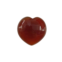 Red Agate Natural Red Agate Heart Palm Stone, Massage Tools, Pocket Stone for Energy Balancing Meditation, 30x30x15mm