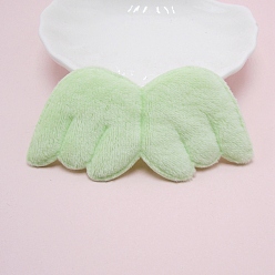 Light Green Cloth Embossing Wings, with Plush, Decorate Accessories, Light Green, 40x85mm