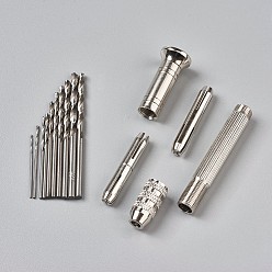 Stainless Steel Color 10pcs/set Micro Drill Bits Set, 0.8mm~3mm for PCB Crafts & Jewelry, 1PC Twist Drill, Stainless Steel Color, 9.15x1.35cm