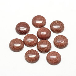 Goldstone Synthetic Goldstone Cabochons, Half Round/Dome, 8x4mm