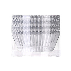 Silver Cupcake Aluminum Foil Baking Cups, Greaseproof Muffin Liners Holders Baking Wrappers, Silver, 65x30mm, about 100pcs/bag