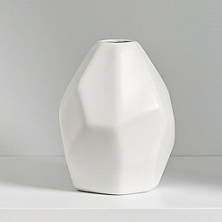 White Mini Ceramic Floral Vases, Small Flower Bud Vases for Home Living Room Table, Wedding Centerpiece Decoration, White, 65x90mm, Inner Diameter: 20mm