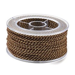 Кокосово-Коричневый 20м нейлоновый витой круглый шнур, для изготовления лямок для сумок, кокосового коричневый, 2 мм, около 21.87 ярдов (20 м) / рулон