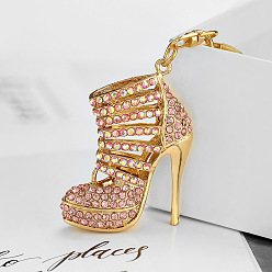 pink Брелок-рюкзак со сверкающими туфлями на высоком каблуке - милый креативный подарок